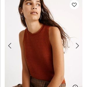 Madewell Norris Sweater Tank in Heather Copper